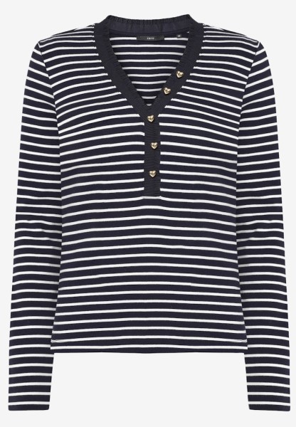Ringelshirt mit Knopfleiste