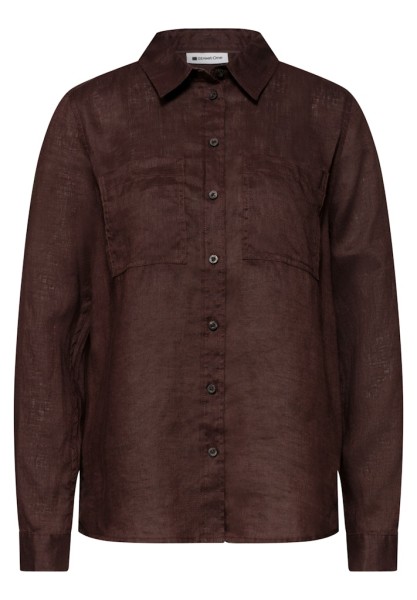 Langarm Bluse mit Brusttaschen