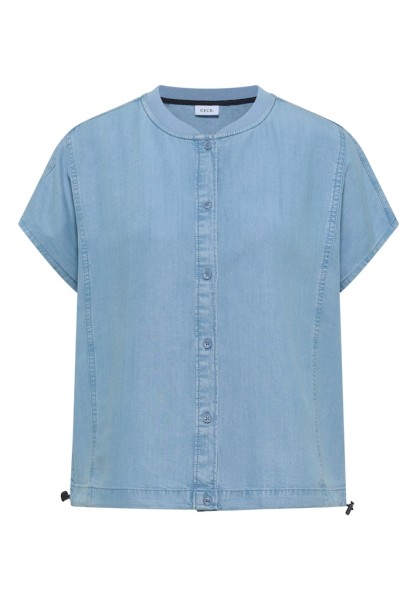 Lyocell-Bluse in Blouson-Optik