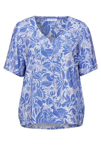 Bluse mit V-Neck und floralem Muster