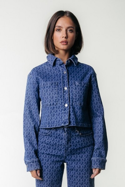 Olle Logo Denim Blouse
