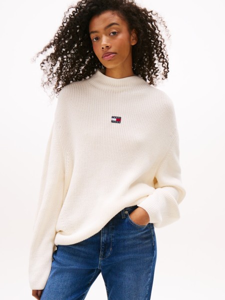TJW MOCKNECK BADGE SWEATER