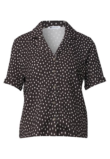 Shirt mit Strukturmix und Knopfleiste