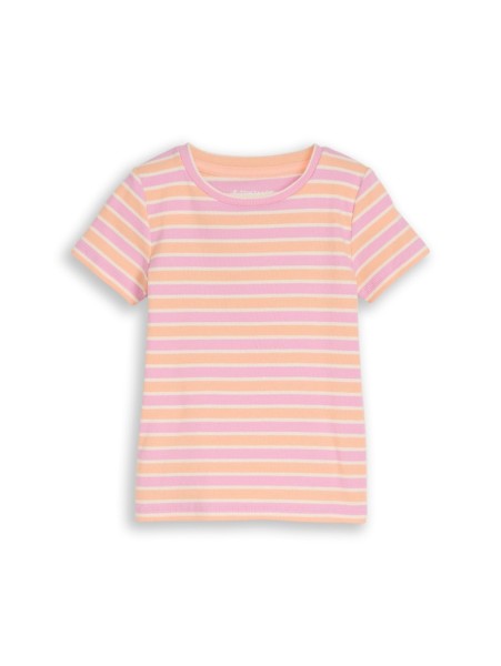 Ripp T-Shirt mit Streifenmuster