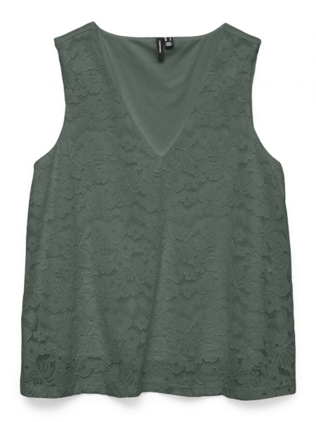 VMHONEY LACE SL V-NECK TOP WVN GA