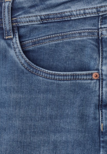 Mid Waist Wide Leg Jeans im Loose Fit