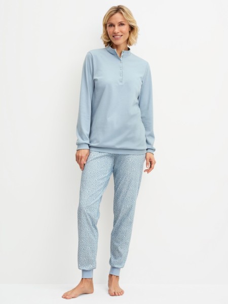 DAMEN Pyjama mit Bündchen