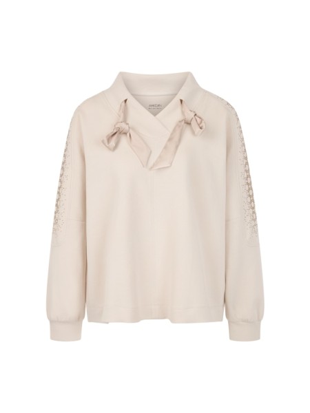 Oversize-Sweatshirt mit Hotfix-Steinen