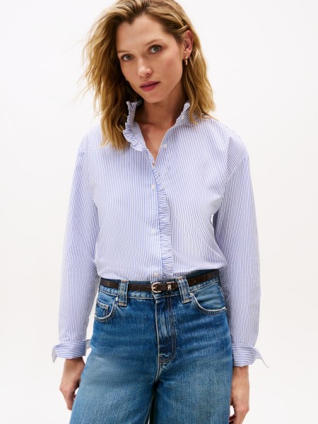 POPLIN RUFFLE SHIRT