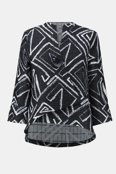 Ausgestellte Jacke aus Jacquard mit geometrischem Muster