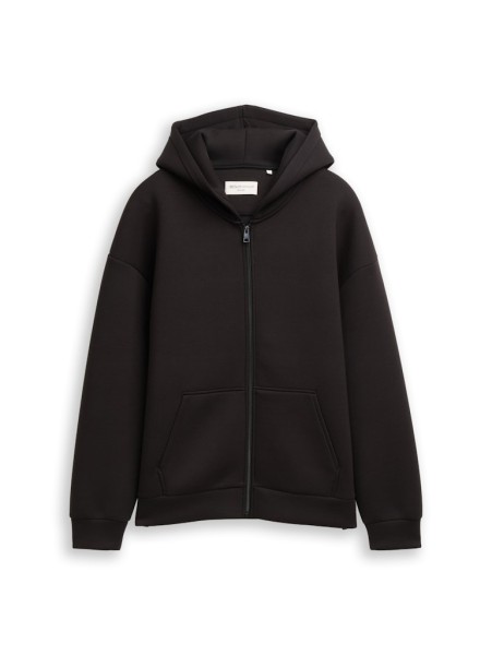 Relaxed Fit Hoodie Sweatjacke aus Scuba