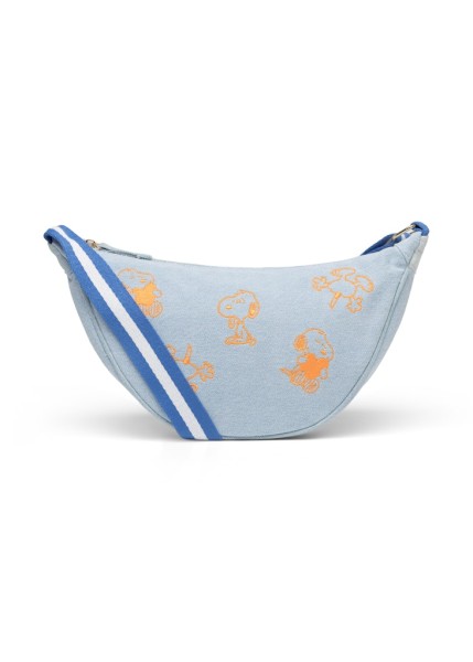 Peanuts™ Umhängetasche aus Denim mit SNOOPY-Stickerei