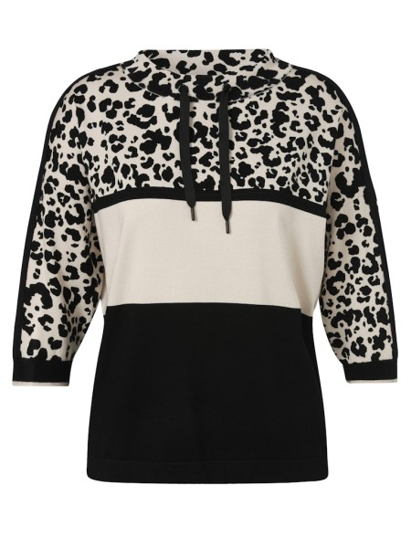 Pullover Stehkragen 3/4 Arm Druck