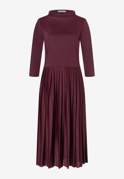 Jerseykleid mit Plisseefalten