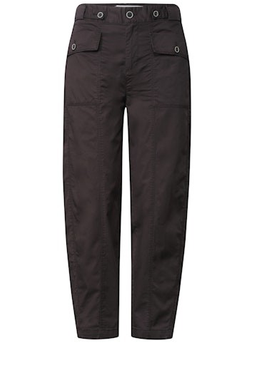 High Waist Barrel Leg Hose im Casual Fit