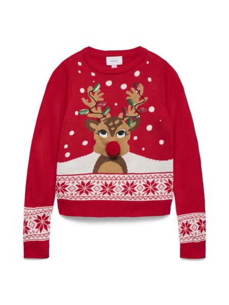 VMFROSTYDEER LS O-NEK PULL. XMAS GIRL