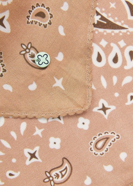 Dreieckstuch aus Viskose mit Bandana-Print