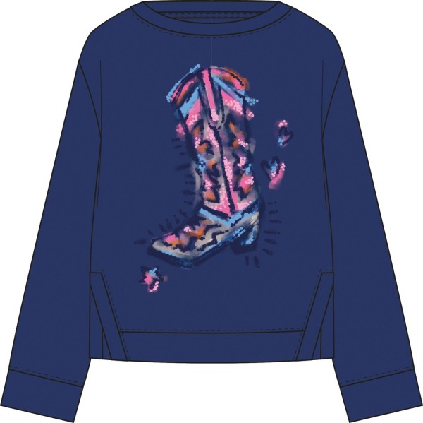 round neck sweat shirt 1/1 sleeve