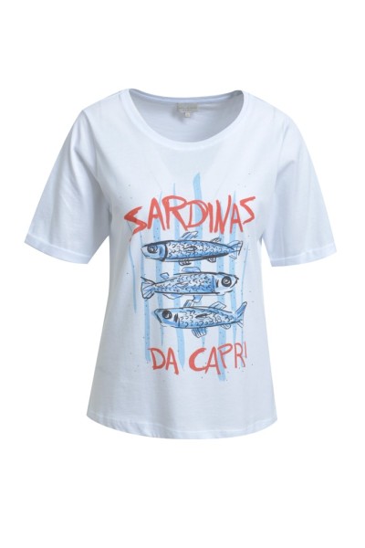 roundneck t-shirt w/ AW 1/4 sleeve