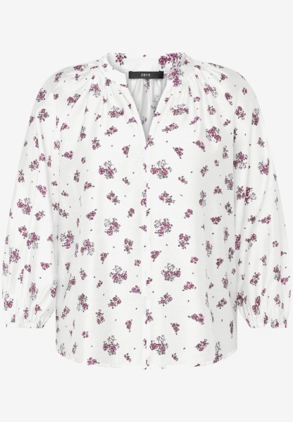 Schlupfbluse mit Blumen