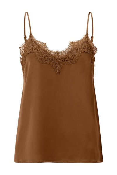 Satin Top with Lace