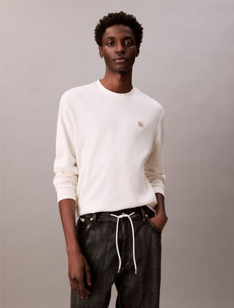 LS WAFFLE BADGE CREWNK TEE