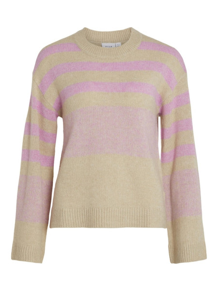 VIPOLANA L/S CREW NECK KNIT TOP