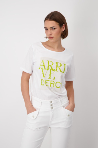 T-Shirt mit Pailletten-Schrift