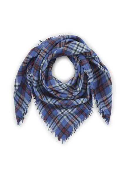 Tuch aus hochwertiger Wolle mit Karomuster