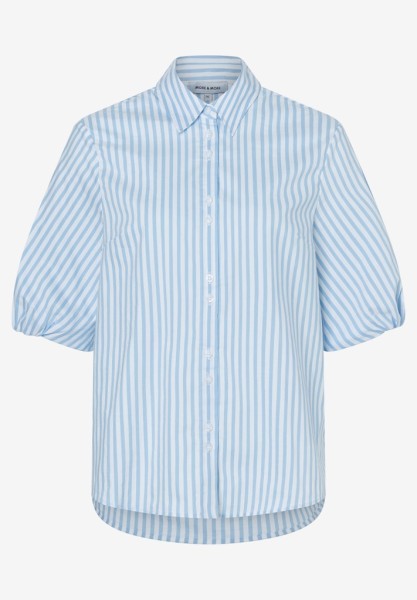 Streifenbluse mit weiten Ärmeln