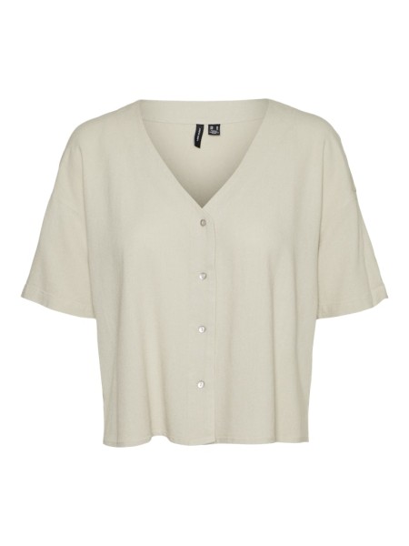 VMMYMILO 2/4 V-NECK SHIRT WVN NOOS