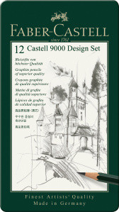 Castell 9000 Bleistift, Design Set, 12er Metalletui