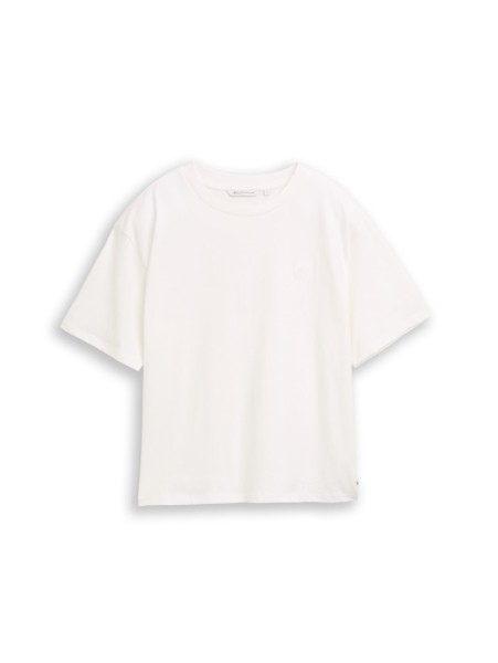 Boxy Fit T-Shirt mit Stickerei