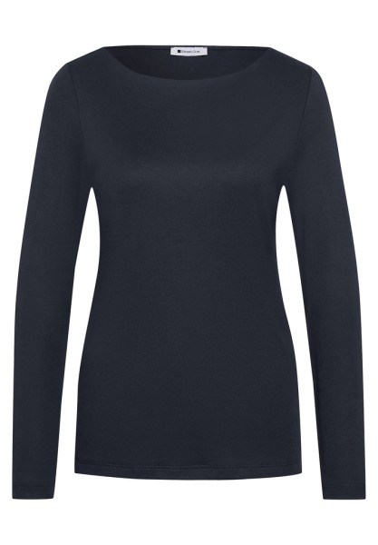 Basic Shirt mit U-Boot-Ausschnitt
