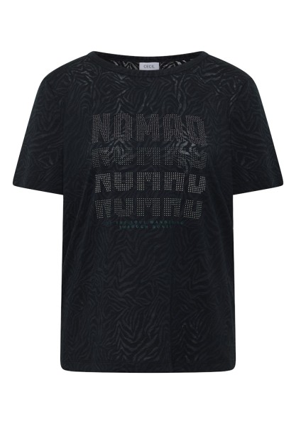 Kurzarm Shirt im Ausbrenner-Look