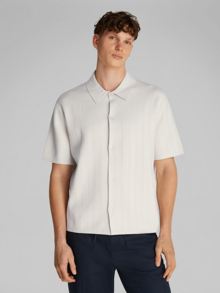 SS JACQUARD MESH SHIRT SWT 14GG