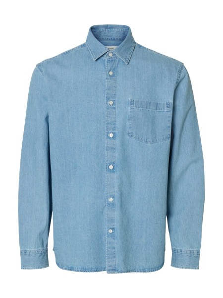 SLHREGCARLO DENIM LS SHIRT NOOS