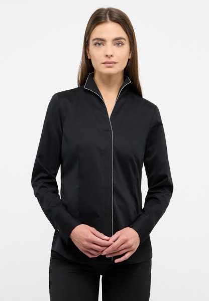 Satin Shirt Bluse Satingewebe Langarm