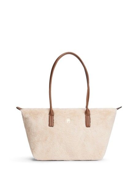 POPETTE EAST WEST TOTE FAUX FUR