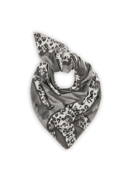 Kaschmirweiches Dreieckstuch mit Leopardendruck