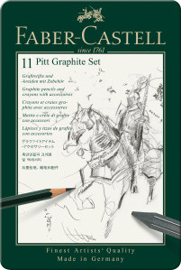 Faber-Castell 112972 Pitt Graphite Set, 11er Metalletui