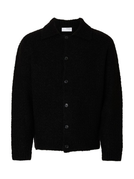 SLHLOYD LS KNIT BOUCLE POLO CARDIGAN