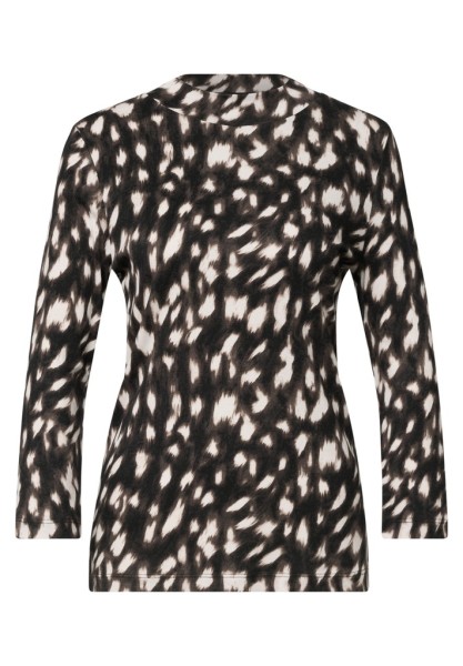 3/4-Arm Shirt mit Turtle Neck und Print