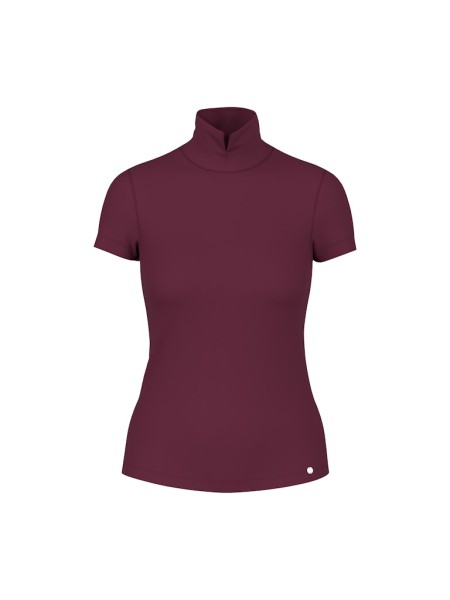 Stehkragen-Shirt aus Baumwollstretch