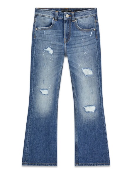 FLARE CMF DNM PANTS W/RHINESTO