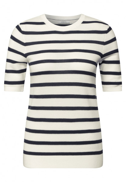 Gestreifter Strukturpullover