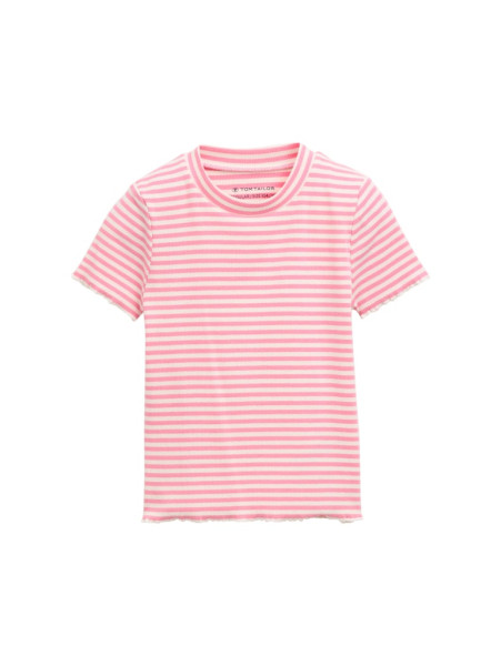 Ripp T-Shirt mit Streifenmuster