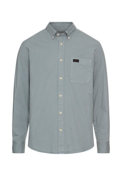 Langarmhemd mit Button-Down Kragen