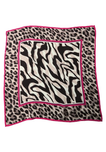 Nicki Tuch im Satin-Look mit Animal Print