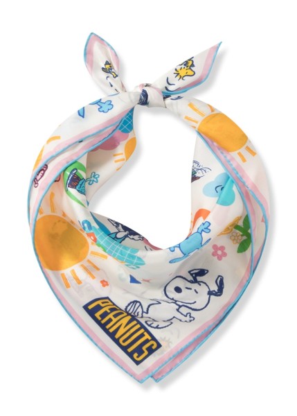 Peanuts™ Nickituch aus reiner Seide mit Peanuts-Motiven und SWING-Schriftzug